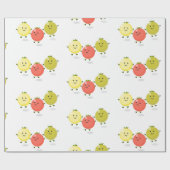 Cartoon-Abbildung niedlicher Kirschtomaten Geschenkpapier (Flach)