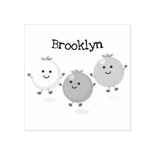 Cartoon-Abbildung niedlicher Kirschtomaten Gummistempel (Prägung)