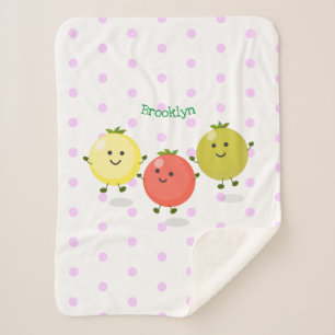 Cartoon-Abbildung niedlicher Kirschtomaten Sherpadecke