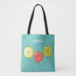Cartoon-Abbildung niedlicher Kirschtomaten Tasche