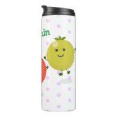 Cartoon-Abbildung niedlicher Kirschtomaten Thermosbecher (Nach rechts gedreht)