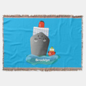 Cartoon-Abbildung niedlicher Seefrachtschlepper Decke (Vorderseite)