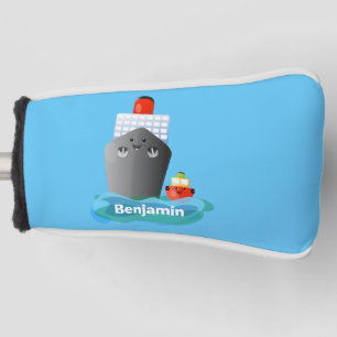 Cartoon-Abbildung niedlicher Seefrachtschlepper Golf Headcover
