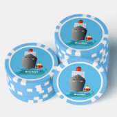 Cartoon-Abbildung niedlicher Seefrachtschlepper Pokerchips (Stapel)