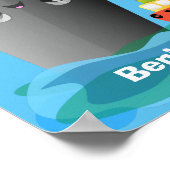 Cartoon-Abbildung niedlicher Seefrachtschlepper Poster (Ecke)