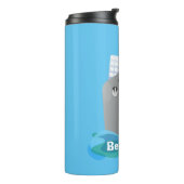 Cartoon-Abbildung niedlicher Seefrachtschlepper Thermosbecher (Nach links gedreht)