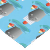 Cartoon-Abbildung niedlicher Seefrachtschlepper Tischdecke (Schrägansicht)