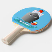 Cartoon-Abbildung niedlicher Seefrachtschlepper Tischtennis Schläger (Vorderseite)
