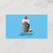 Cartoon-Abbildung niedlicher Seefrachtschlepper Visitenkarte (Rückseite)