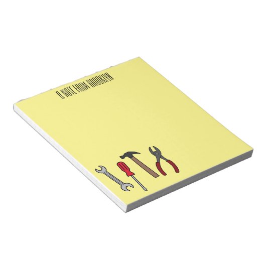 Cartoon-Abbildung Notizblock (angewinkelt)
