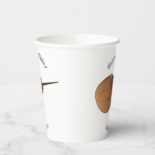 Cartoon-Abbildung Pappbecher (Links)