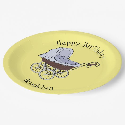 Cartoon-Abbildung Pappteller (Schrägansicht)