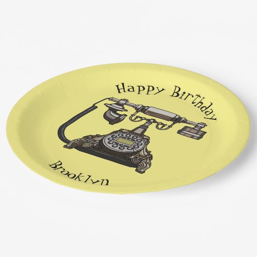 Cartoon-Abbildung Pappteller (Schrägansicht)