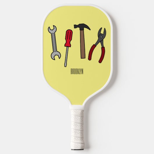 Cartoon-Abbildung Pickleball Schläger (Vorderseite)