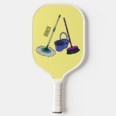 Cartoon-Abbildung Pickleball Schläger (Rückseite)