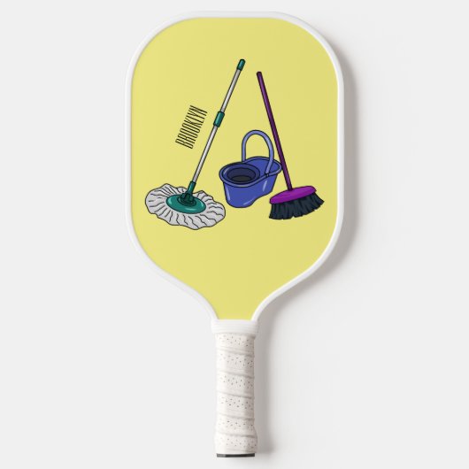 Cartoon-Abbildung Pickleball Schläger (Vorderseite)