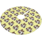 Cartoon-Abbildung Polyester Weihnachtsbaumdecke (Schrägansicht)