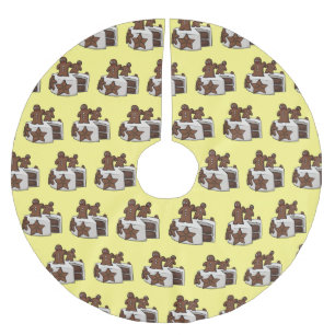 Cartoon-Abbildung Polyester Weihnachtsbaumdecke