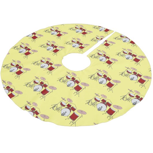 Cartoon-Abbildung Polyester Weihnachtsbaumdecke (Schrägansicht)