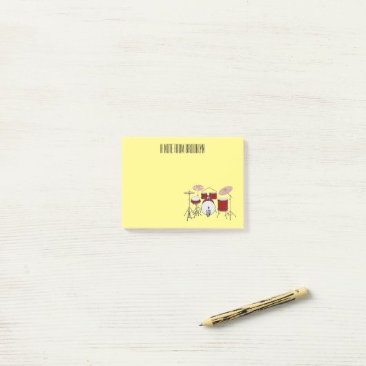 Cartoon-Abbildung Post-it Klebezettel (Auf Schreibtisch)