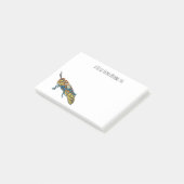 Cartoon-Abbildung Post-it Klebezettel (angewinkelt)