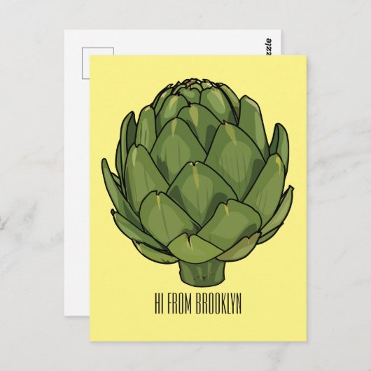 Cartoon-Abbildung Postkarte (Vorne/Hinten)