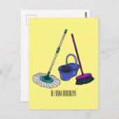 Cartoon-Abbildung Postkarte (Vorne/Hinten)