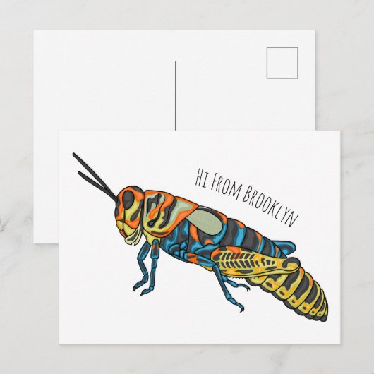 Cartoon-Abbildung Postkarte (Vorne/Hinten)