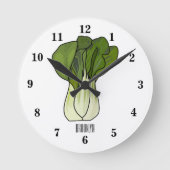 Cartoon-Abbildung Runde Wanduhr (Vorderseite)