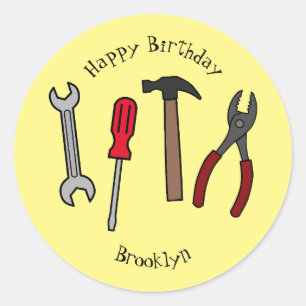 Cartoon-Abbildung Runder Aufkleber