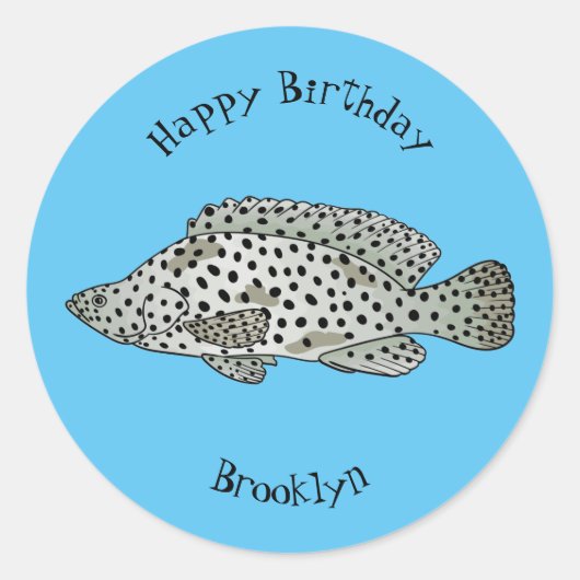 Cartoon-Abbildung Runder Aufkleber (Vorderseite)