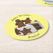 Cartoon-Abbildung Runder Pappuntersetzer (Angewinkelt)