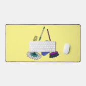 Cartoon-Abbildung Schreibtischunterlage (Tastatur & Maus)