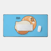 Cartoon-Abbildung Schreibtischunterlage (Tastatur & Maus)