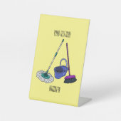 Cartoon-Abbildung Sockelschild (Vorderseite)