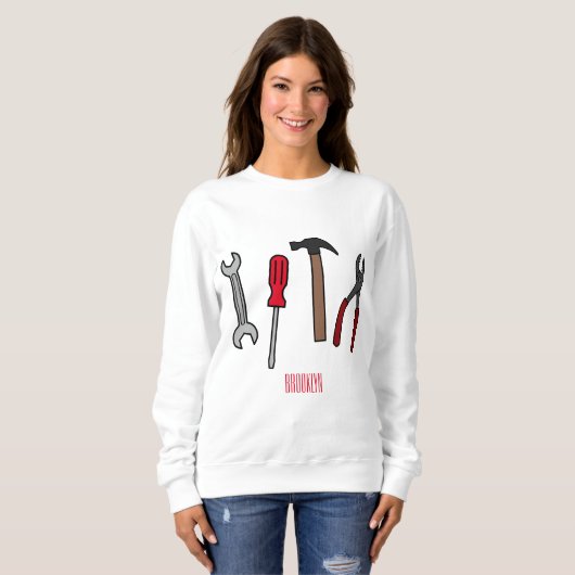 Cartoon-Abbildung Sweatshirt (Vorne ganz)