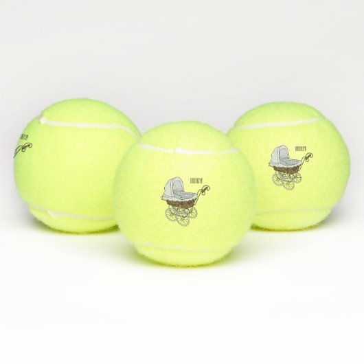 Cartoon-Abbildung Tennisbälle (Multi)