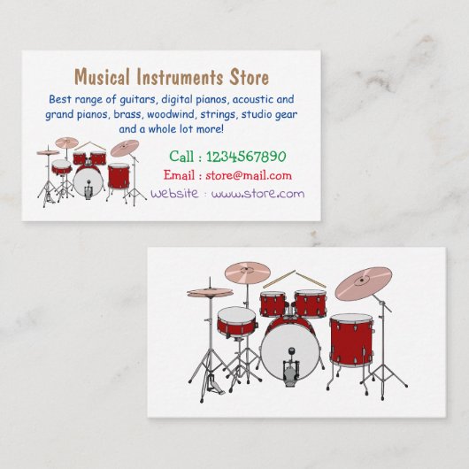 Cartoon-Abbildung Visitenkarte (Vorne/Hinten)