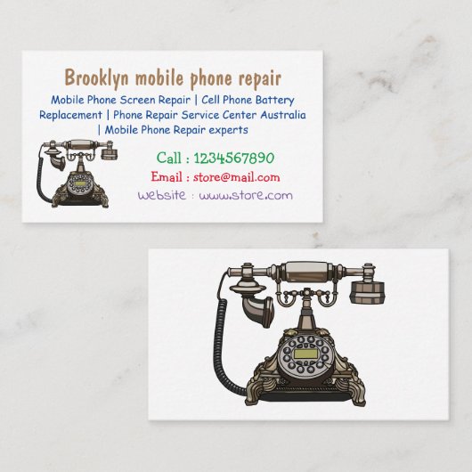 Cartoon-Abbildung Visitenkarte (Vorne/Hinten)