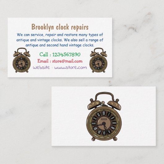 Cartoon-Abbildung Visitenkarte (Vorne/Hinten)