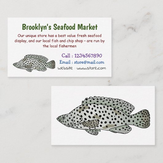 Cartoon-Abbildung Visitenkarte (Vorne/Hinten)