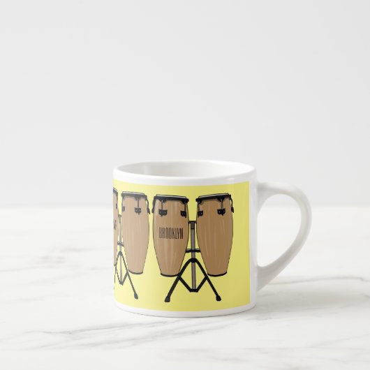 Cartoon-Abbildung von Bongo-Trommel Espressotasse (Rechts)
