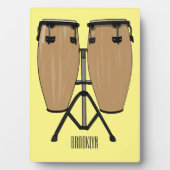 Cartoon-Abbildung von Bongo-Trommel Fotoplatte (Vorderseite)