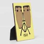 Cartoon-Abbildung von Bongo-Trommel Fotoplatte (Seite)