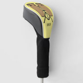 Cartoon-Abbildung von Bongo-Trommel Golf Headcover (angewinkelt)