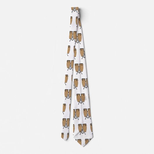 Cartoon-Abbildung von Bongo-Trommel Krawatte (Rückseite)