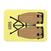 Cartoon-Abbildung von Bongo-Trommel Magnet (Horizontal)