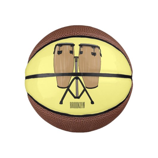 Cartoon-Abbildung von Bongo-Trommel Mini Basketball (Vorderseite)
