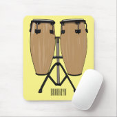 Cartoon-Abbildung von Bongo-Trommel Mousepad (Mit Mouse)