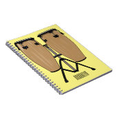 Cartoon-Abbildung von Bongo-Trommel Notizblock (Rechte Seite)